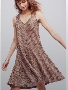 Maeve Anthropologie Westwater Chevron Knit Dress Size S